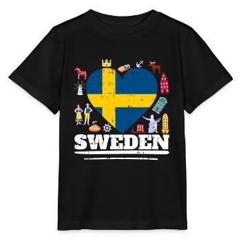 Suède - T-shirt bio MINI CREATOR Stanley/Stella Enfant - noir - Devant - Mikhail (115cm)