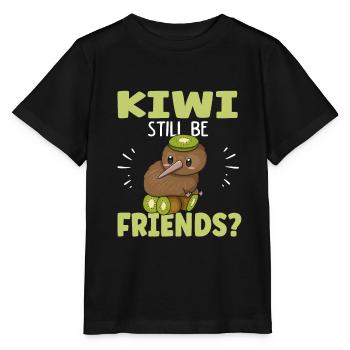 Kiwi still be friends Pun for a Kiwi Birdwatcher - Stanley/Stella Kinder T-Shirt MINI CREATOR  - Schwarz - Vorne - Mikhail (115cm)