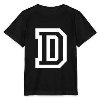lettre D - T-shirt bio MINI CREATOR Stanley/Stella Enfant - noir - Devant - Mikhail (115cm)
