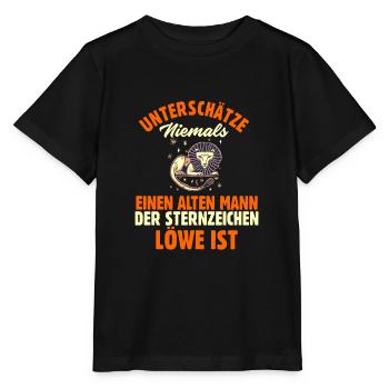 Sternzeichen Löwe - Stanley/Stella Kinder T-Shirt MINI CREATOR  - Schwarz - Vorne - Mikhail (115cm)