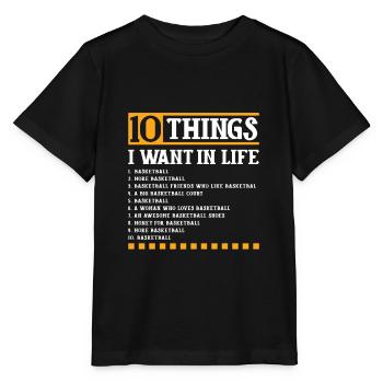 basketball basketballer sport basketballmannschaft - Stanley/Stella Kinder T-Shirt MINI CREATOR  - Schwarz - Vorne - Mikhail (115cm)