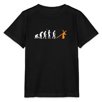 Evolution Rétro jésus jésus christ dieu - T-shirt bio MINI CREATOR Stanley/Stella Enfant - noir - Devant - Mikhail (115cm)