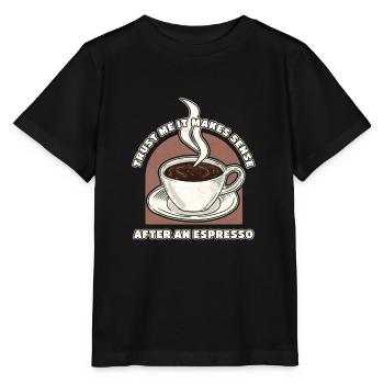 Espresso Kaffee - Stanley/Stella Kinder T-Shirt MINI CREATOR  - Schwarz - Vorne - Mikhail (115cm)