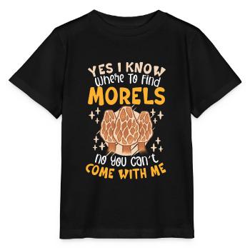Morels Mushroom Picker Champignon Fermier Champignon - T-shirt bio MINI CREATOR Stanley/Stella Enfant - noir - Devant - Mikhail (115cm)