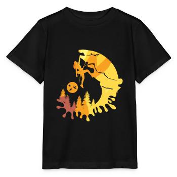 Begsteigen Kletterin frau geschenk natur freiheit - Stanley/Stella Kinder T-Shirt MINI CREATOR  - Schwarz - Vorne - Mikhail (115cm)