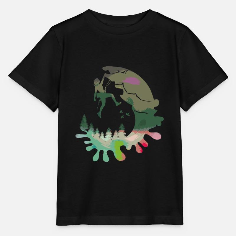 Climber - Stanley/Stella MINI CREATOR Kids’ T-Shirt - black