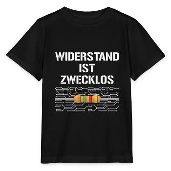 Widerstand Ist Zwecklos - Stanley/Stella Kinder T-Shirt MINI CREATOR  - Schwarz - Vorne - Mikhail (115cm)