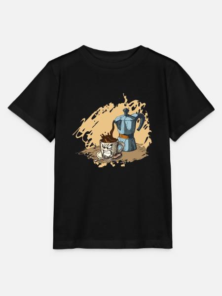 Espresso Kaffee - Stanley/Stella Kinder T-Shirt MINI CREATOR - Schwarz