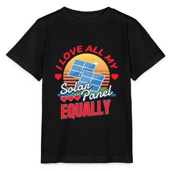 Love My Solar Panel Photovoltaik Sonne - Stanley/Stella Kinder T-Shirt MINI CREATOR  - Schwarz - Vorne - Mikhail (115cm)