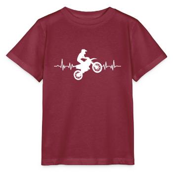 Herzschlag Motorcross - Stanley/Stella Kinder T-Shirt MINI CREATOR  - Burgunderrot - Vorne - Kain (125cm)