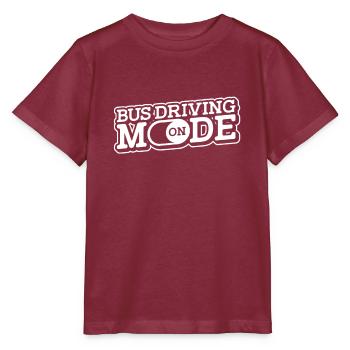 Bus driver School bus Public transport - Stanley/Stella MINI CREATOR Kids’ T-Shirt - burgundy - Front - Kain (125cm)