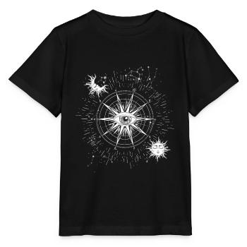 Spirituelles Allsehendes Auge okkultes Symbol - Stanley/Stella Kinder T-Shirt MINI CREATOR  - Schwarz - Vorne - Mikhail (115cm)