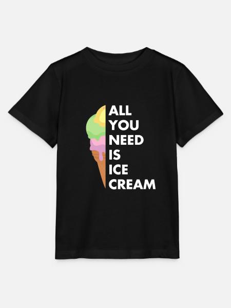 Alles, was Sie brauchen, ist Ice Cream Shirt | Cool Ich liebe Dess - Stanley/Stella Kinder T-Shirt MINI CREATOR - Schwarz