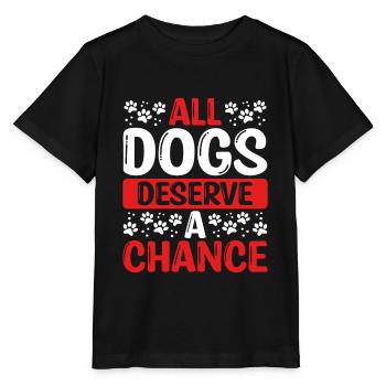 Dog Rescue All Dogs Deserve A Chance Shelter Dog - Stanley/Stella MINI CREATOR Kids’ T-Shirt - black - Front - Mikhail (115cm)