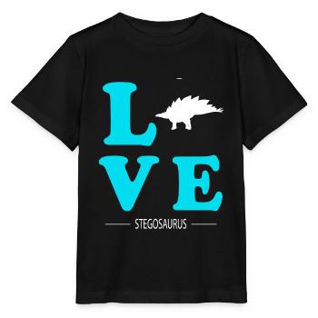 Stegosaurus - T-shirt bio MINI CREATOR Stanley/Stella Enfant - noir - Devant - Mikhail (115cm)