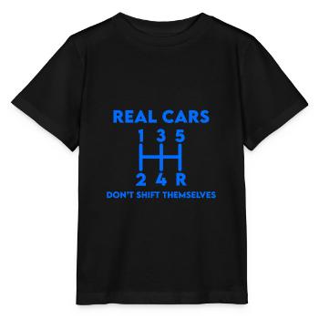 Gangschaltung Automobil - Sportwagen kein Automati - Stanley/Stella Kinder T-Shirt MINI CREATOR  - Schwarz - Vorne - Mikhail (115cm)