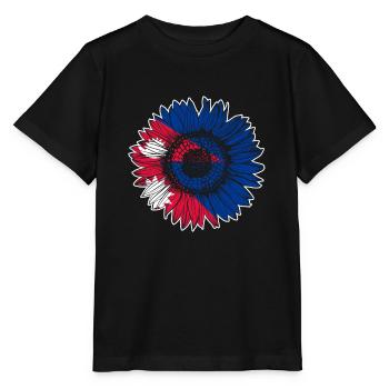 Nepal Flag Sunflower - Stanley/Stella MINI CREATOR Kids’ T-Shirt - black - Front - Mikhail (115cm)