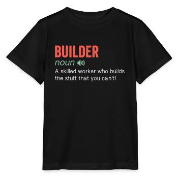 Définition amusante du constructeur - T-shirt bio MINI CREATOR Stanley/Stella Enfant - noir - Devant - Mikhail (115cm)