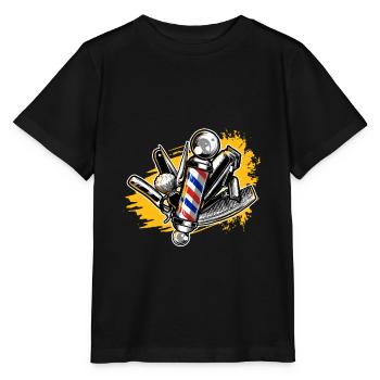 Accessoires de coiffeur Barber Barbershop Coupe de cheveux - T-shirt bio MINI CREATOR Stanley/Stella Enfant - noir - Devant - Mikhail (115cm)