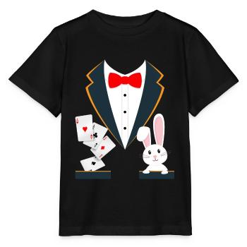 Zauberer Kostüm Zauberer - Stanley/Stella Kinder T-Shirt MINI CREATOR  - Schwarz - Vorne - Mikhail (115cm)