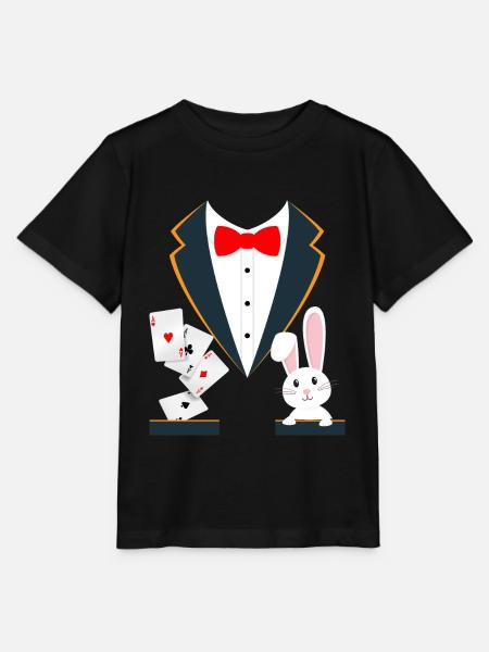 Zauberer Kostüm Zauberer - Stanley/Stella Kinder T-Shirt MINI CREATOR - Schwarz