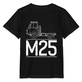 Multicar M25 T-Shirt - Stanley/Stella Kinder T-Shirt MINI CREATOR  - Schwarz - Vorne - Mikhail (115cm)