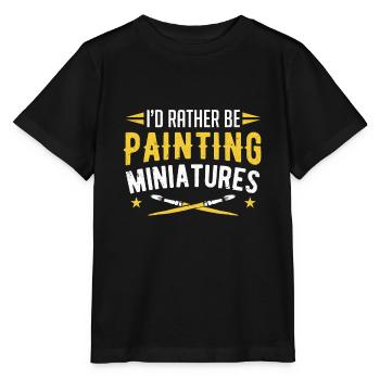 Peintres Je préférerais peindre des miniatures Peindre - T-shirt bio MINI CREATOR Stanley/Stella Enfant - noir - Devant - Mikhail (115cm)