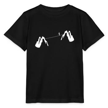 Slackline Gift Montagnes - T-shirt bio MINI CREATOR Stanley/Stella Enfant - noir - Devant - Mikhail (115cm)