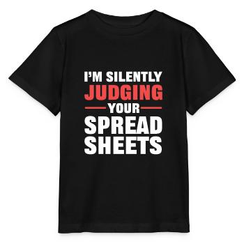 Calculatrice de feuille de calcul comptable comptable - T-shirt bio MINI CREATOR Stanley/Stella Enfant - noir - Devant - Mikhail (115cm)