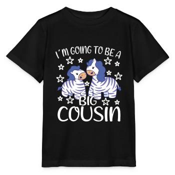 Beförderter Großer Cousin Werde Großer Cousin - Stanley/Stella Kinder T-Shirt MINI CREATOR  - Schwarz - Vorne - Mikhail (115cm)
