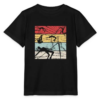 Hochsprung Retro - Stanley/Stella Kinder T-Shirt MINI CREATOR  - Schwarz - Vorne - Mikhail (115cm)