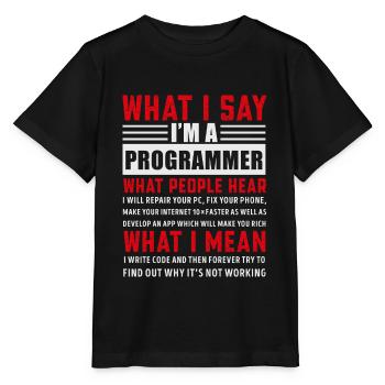 Lustige Programmierung Programmierung Programmierer Geschenk - Stanley/Stella Kinder T-Shirt MINI CREATOR  - Schwarz - Vorne - Mikhail (115cm)