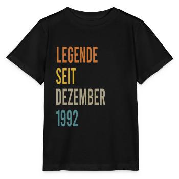 Geboren Dezember 1992 30 Jahre 30er 30.Geburtstag - Stanley/Stella Kinder T-Shirt MINI CREATOR  - Schwarz - Vorne - Mikhail (115cm)