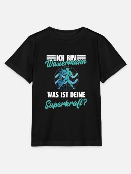 Sternzeichen Wassermann - Stanley/Stella Kinder T-Shirt MINI CREATOR - Schwarz