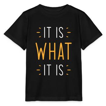 C’est ce que c’est - T-shirt bio MINI CREATOR Stanley/Stella Enfant - noir - Devant - Mikhail (115cm)
