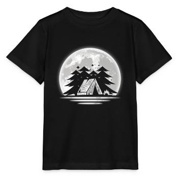 Camp Camping Camper Moon - T-shirt bio MINI CREATOR Stanley/Stella Enfant - noir - Devant - Mikhail (115cm)