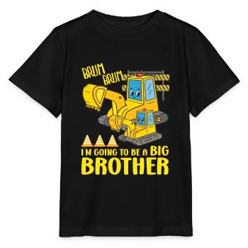 I'm Going To Be A Big Brother Excavator Brothers - Stanley/Stella MINI CREATOR Kids’ T-Shirt - black - Front - Mikhail (115cm)