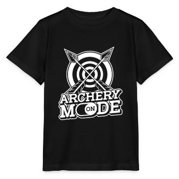 Bogenschütze Bogensport Pfeil Bogen Bogenschießen - Stanley/Stella Kinder T-Shirt MINI CREATOR  - Schwarz - Vorne - Mikhail (115cm)