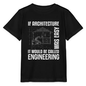 If Architecture Was Easy Funny Architect - T-shirt bio MINI CREATOR Stanley/Stella Enfant - noir - Devant - Mikhail (115cm)