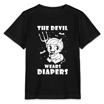 The Devil wears Diapers - Stanley/Stella MINI CREATOR Kids’ T-Shirt - black - Front - Mikhail (115cm)