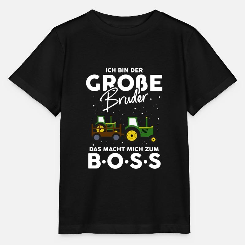 Ich Bin Der Große Bruder Das Macht Mich Zum Boss - Stanley/Stella Kinder T-Shirt MINI CREATOR  - Schwarz