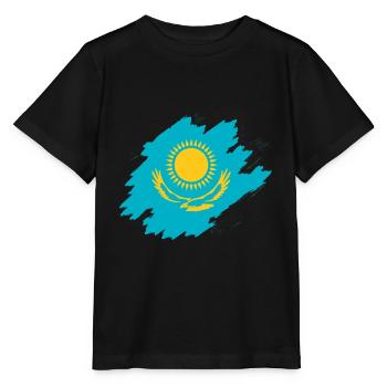 Kasachstan Flagge - Stanley/Stella Kinder T-Shirt MINI CREATOR  - Schwarz - Vorne - Mikhail (115cm)