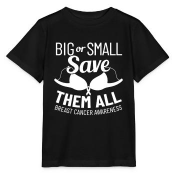 Breast Cancer Ribbon Cancer Breast Pink Breast Cancer - Stanley/Stella MINI CREATOR Kids’ T-Shirt - black - Front - Mikhail (115cm)