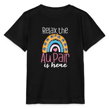 Au Pair Relax Das Au Pair ist da - Stanley/Stella Kinder T-Shirt MINI CREATOR  - Schwarz - Vorne - Mikhail (115cm)