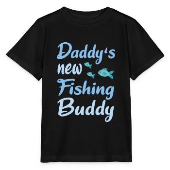 Daddy's new fishing buddy - Stanley/Stella MINI CREATOR Kids’ T-Shirt - black - Front - Mikhail (115cm)
