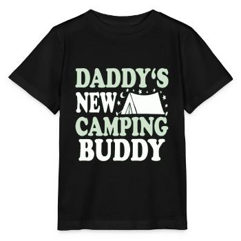 Daddys new camping buddy - Stanley/Stella MINI CREATOR Kids’ T-Shirt - black - Front - Mikhail (115cm)