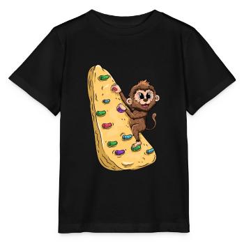 Escalade monkey Bouldering - T-shirt bio MINI CREATOR Stanley/Stella Enfant - noir - Devant - Mikhail (115cm)