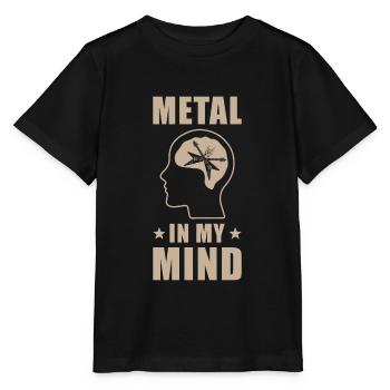 Metal Music in my Mind - Stanley/Stella MINI CREATOR Kids’ T-Shirt - black - Front - Mikhail (115cm)
