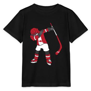 Dabbing Joueur de hockey sur glace Canada Hockey sur glace - T-shirt bio MINI CREATOR Stanley/Stella Enfant - noir - Devant - Mikhail (115cm)