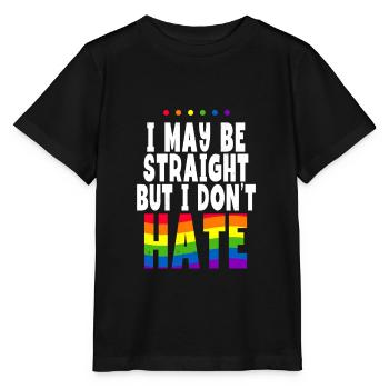 Je suis peut-être hétéro, mais je ne déteste pas le mois de la fierté - T-shirt bio MINI CREATOR Stanley/Stella Enfant - noir - Devant - Mikhail (115cm)
